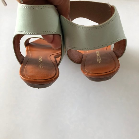 Rebecca Minkoff Mint Green and Gold Bazzle Sandal - Picture 5 of 7